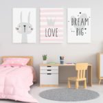 Τρίπτυχος Πίνακας Σε Καμβά Dream Big