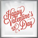 Αυτοκόλλητo Αγίου Βαλεντίνου Happy Valentine's Day