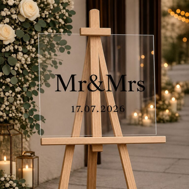 Πίνακας Υποδοχής Γάμου Mr & Mrs