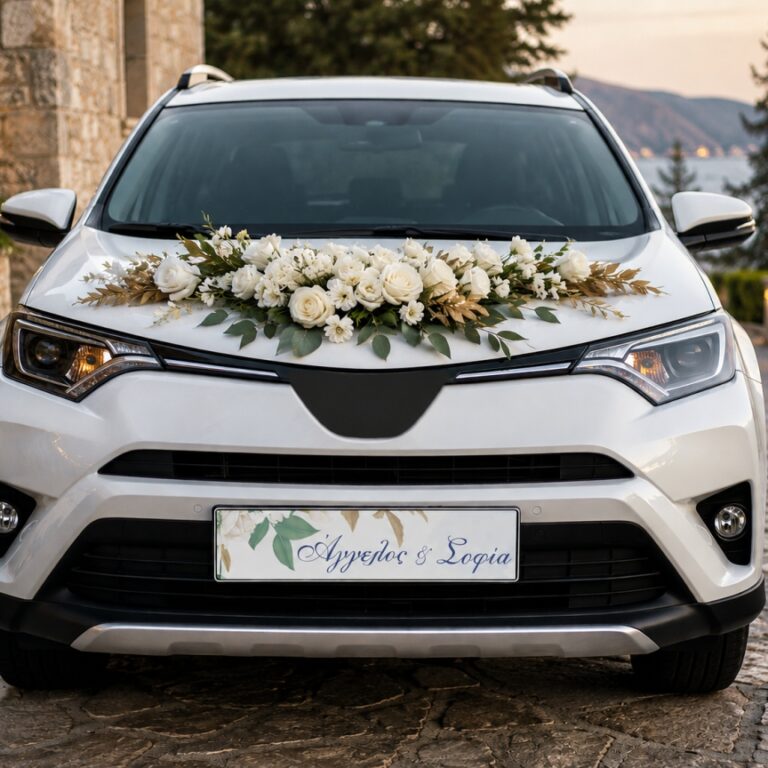 Πινακίδες Γαμήλιου Αυτοκινήτου Roses