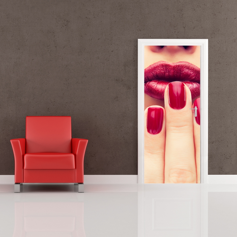 Αυτοκόλλητο Πόρτας All In Red