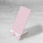 Επιτραπέζια Βάση Κινητού - Από Plexiglass, Pink And White Lines
