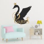 Αυτοκόλλητο Τοίχου Princess Swan