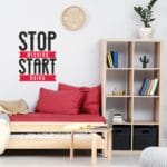 Αυτοκόλλητο Τοίχου - Stop Wishing - Start Doing