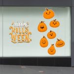 Halloween Βιτρίνα Χαμογελαστές Κολοκύθες