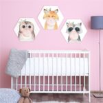 Τρίπτυχοι Εξάγωνοι Πίνακες Bubble Animals