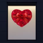 Αυτοκόλλητο Αγίου Βαλεντίνου Heart With Roses