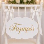Κρεμαστές Πινακίδες Νύφη - Γαμπρός