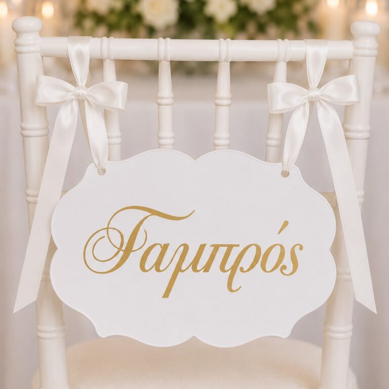 Κρεμαστές Πινακίδες Νύφη - Γαμπρός