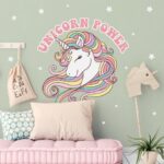 Αυτοκόλλητο Τοίχου Unicorn Power