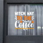 Halloween Βιτρίνα Witch Way To  Coffee