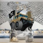 Τρισδιάστατη Φωτοταπετσαρία Τοίχου - Hummer Jeep