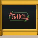 Αυτοκόλλητο Floral Sale