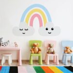 Αυτοκόλλητο Τοίχου Το Ουράνιο Τόξο Και Τα Σύννεφα