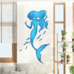 Αυτοκόλλητο Τοίχου - Blue Mermaid And Fish