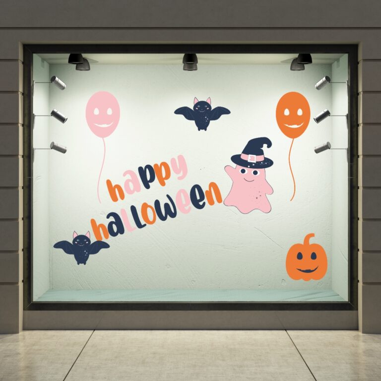 Halloween Βιτρίνα Happy Ghost