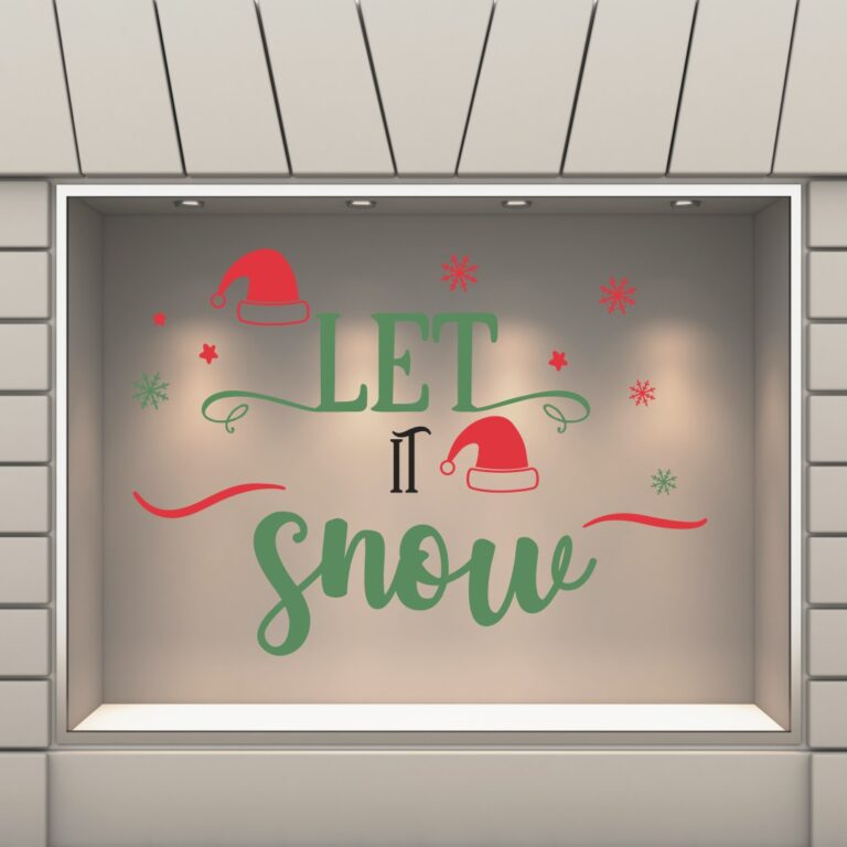Χριστουγεννιάτικη Βιτρίνα Let It Snow