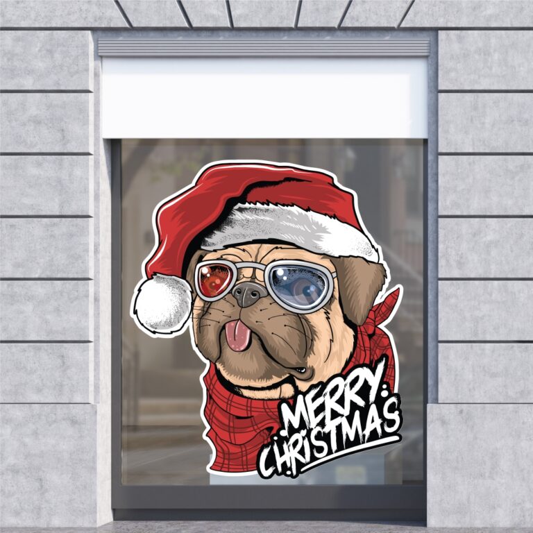 Χριστουγεννιάτικη Βιτρίνα Santa Dog