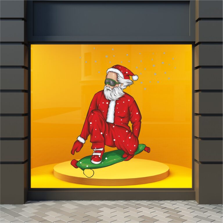 Χριστουγεννιάτικη Βιτρίνα Santa Skier