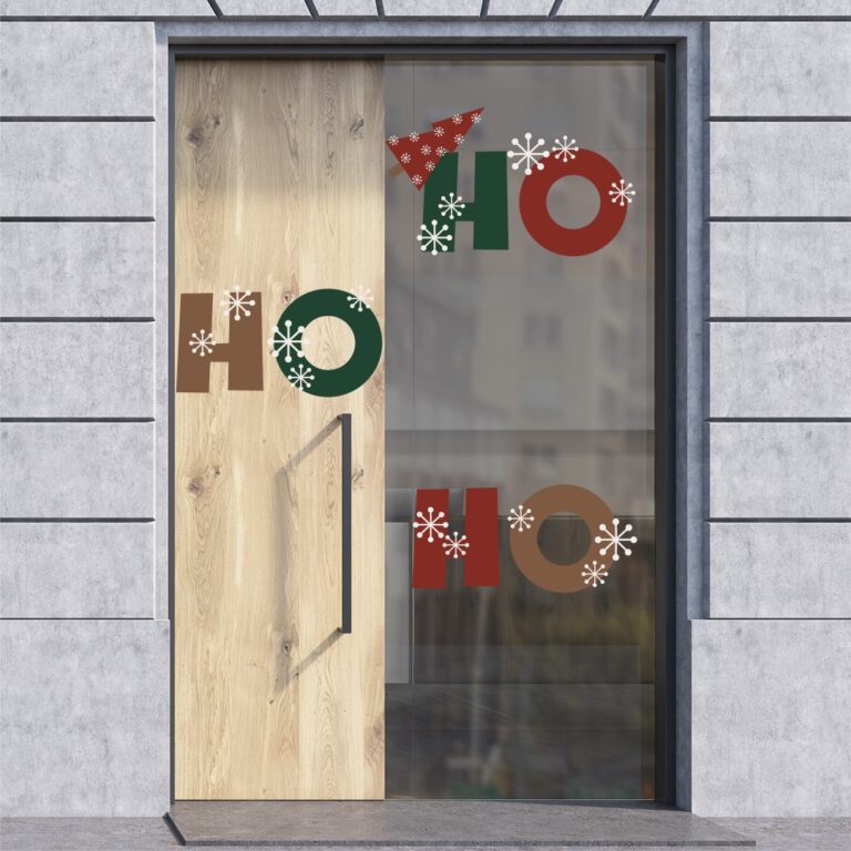 Χριστουγεννιάτικη Βιτρίνα Ho Ho Ho