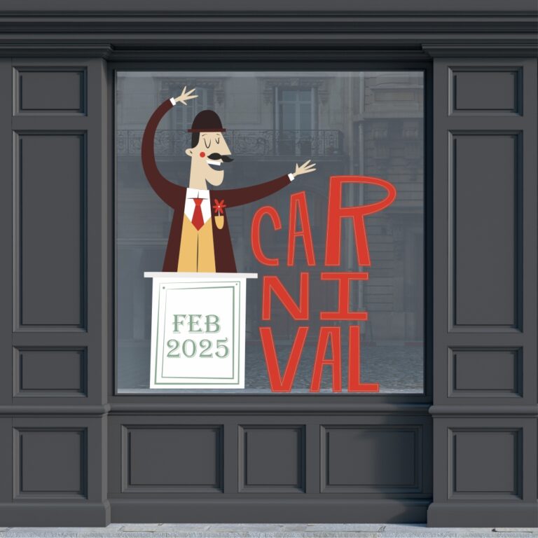 Αποκριάτικη Βιτρίνα Carnival Presenter