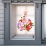 Πασχαλινή Βιτρίνα Ο Λαγός Και Τα Τριαντάφυλλα