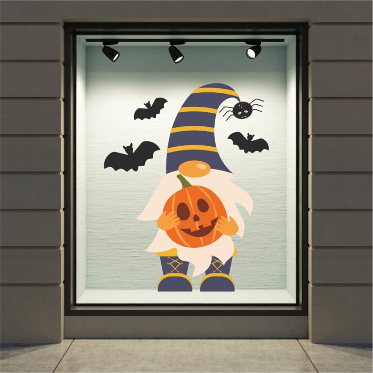 Halloween Βιτρίνα Ο Νάνος Οι Νυχτερίδες Και Η Αράχνη